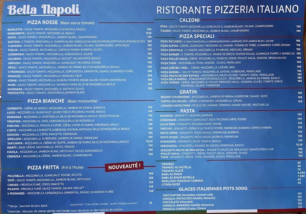 Ristorante Pizzeria Bella Napoli - Menu Image 1